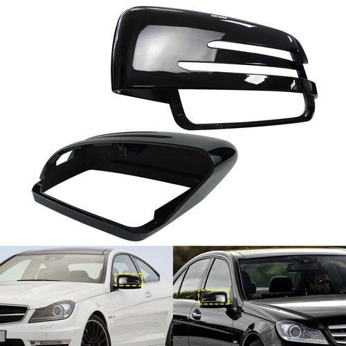 Spiegelkappe schwarz glänz - 2x,